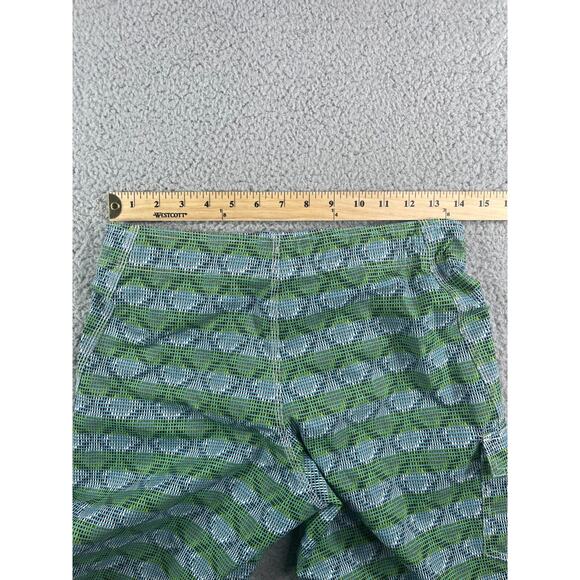 LL Bean Swim Shorts Boys 16 Trunks Green Geometric Drawstring Lined Pocket - Picture 12 of 13